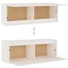 vidaXL Meubles TV 4 pcs Blanc Bois massif de pin