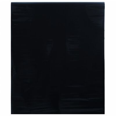 vidaXL Film de fenêtre statique dépoli noir 45x2000 cm PVC