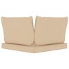 vidaXL Canap&eacute; palette de jardin 2 places et coussins beige Pin&egrave;de