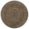 vidaXL Tapis fait &agrave; la main jute noir et naturel 150 cm