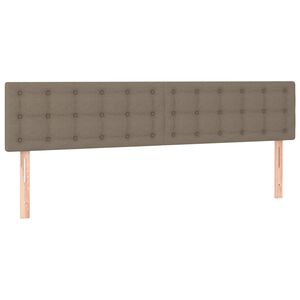 vidaXL T&ecirc;tes de lit 2 pcs Taupe 80x5x78/88 cm Tissu