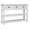 vidaXL Buffet Antique Blanc 115x30x76 cm Bois