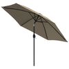 vidaXL Parasol d'extérieur avec poteau en métal 300 cm Taupe