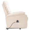 vidaXL Fauteuil de massage Crème Tissu