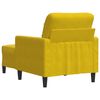 vidaXL Fauteuil avec repose-pied jaune 60 cm velours