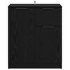 vidaXL Buffet avec tiroir Ch&ecirc;ne noir 60 x 30 x 70 cm Bois d'ing&eacute;nierie