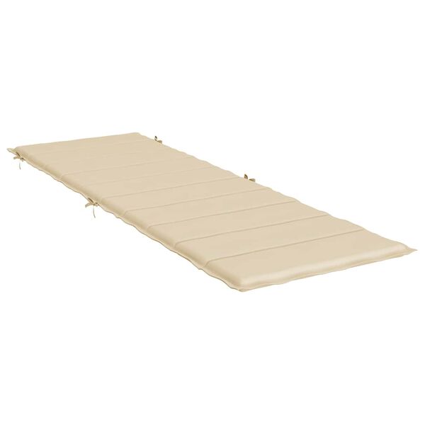 vidaXL Coussin de chaise longue beige 186x58x4 cm tissu oxford