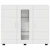 vidaXL Cabinet en Bois Blanc brillant 88,5 x 30,5 x 73 cm