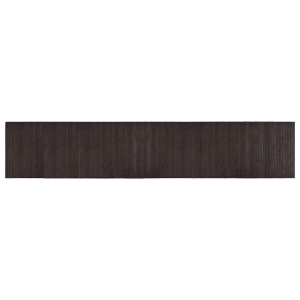 vidaXL Tapis rectangulaire marron foncé 60x300 cm bambou