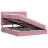 vidaXL Lit avec rangement et matelas Rose 140 x 200 cm Velours