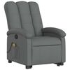 vidaXL Fauteuil de massage inclinable Gris fonc&eacute; Tissu