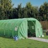 vidaXL Serre avec cadre en acier vert 30 m² 10x3x2 m