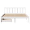 vidaXL Cadre de lit sans matelas blanc 140x190 cm bois de pin massif
