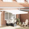 vidaXL Auvent R&eacute;tractable Blanc 350 x 250 cm Tissu et acier