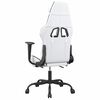 vidaXL Chaise de jeu de massage avec repose-pied Blanc&Noir Similicuir