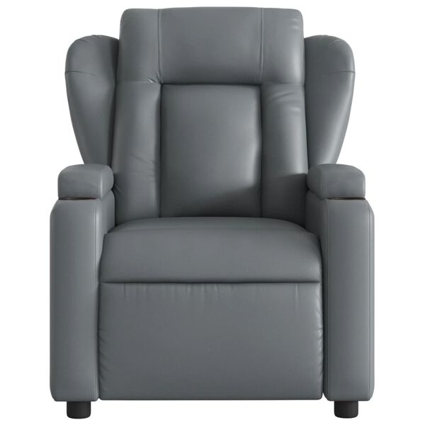 vidaXL Fauteuil inclinable Gris Similicuir