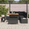 vidaXL Ensemble de canap&eacute; de jardin 8 pcs Noir Poly rotin