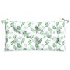 vidaXL Coussins de banc de jardin lot de 2 motif de feuilles tissu