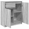 vidaXL Buffet avec tiroir sonoma gris 71x35x84 cm bois d'ing&eacute;nierie