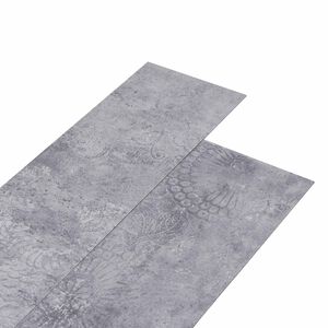 vidaXL Planches de sol Ciment gris 5,02 m&sup2; 36 pi&egrave;ces PVC