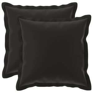vidaXL Housse de coussin 2 pc HOUTEN Noir 30 x 30 cm Polyester
