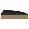 vidaXL Étagère d'angle flottante noir 25x25x3,8 cm MDF