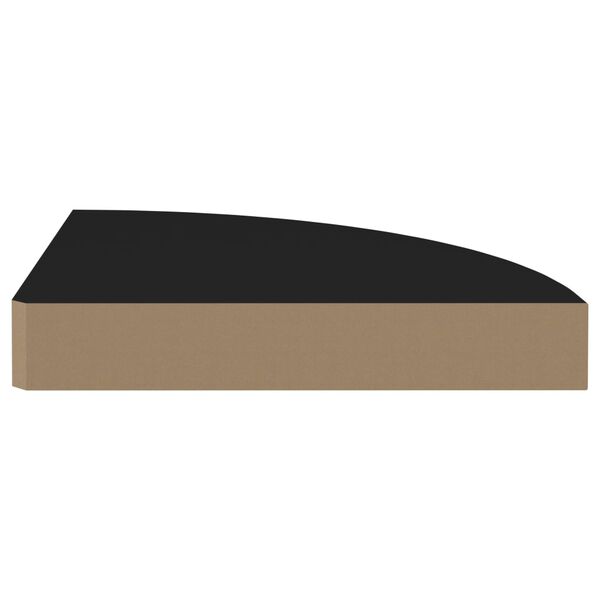 vidaXL Étagère d'angle flottante noir 25x25x3,8 cm MDF