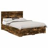 vidaXL Cadre de lit Ch&ecirc;ne fum&eacute; 140 x 190 cm Bois d'ing&eacute;nierie