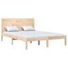 vidaXL Cadre de lit sans matelas 135x190 cm bois massif