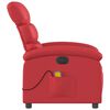 vidaXL Fauteuil de massage inclinable électrique rouge similicuir