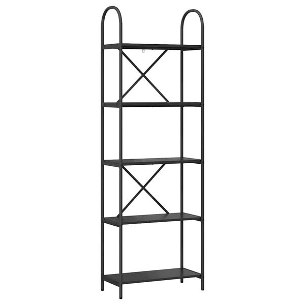 vidaXL &Eacute;tag&egrave;re Ch&ecirc;ne noir 60 x 30 x 183 cm Bois d'ing&eacute;nierie