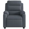 vidaXL Fauteuil inclinable de massage électrique gris foncé velours