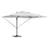 vidaXL Parasol Roma à Bras Déporté Beige et Noir 352 x 251 x 265 cm