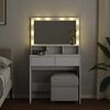 vidaXL Coiffeuse avec LED blanc 80x41x134,5 cm