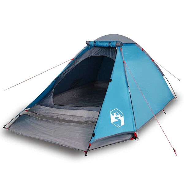 vidaXL Tente de camping à dôme 4 personnes bleu imperméable