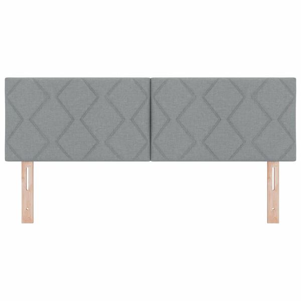 vidaXL T&ecirc;te de lit avec t&ecirc;te de lit Gris clair 144 cm Cuir synth&eacute;tique