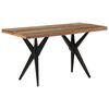 vidaXL Table &agrave; manger 140x70x76 cm Bois de r&eacute;cup&eacute;ration massif