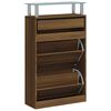 vidaXL Armoire &agrave; chaussures Ch&ecirc;ne marron 63x24x104cm Bois d'ing&eacute;nierie