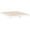 vidaXL Cadre de lit sans matelas blanc brillant 160x200 cm