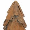 vidaXL Sapin de Noël avec support Marron 60 cm Bois de teck solide