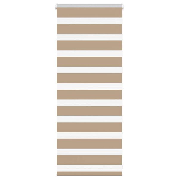 vidaXL Store z&egrave;bre marron sable largeur du tissu 55,9 cm polyester