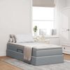 vidaXL Lit avec rangement et matelas Gris clair 100 x 200 cm Polyester