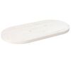 vidaXL Dessus de table blanc 60x30x2,5 cm bois de pin massif ovale