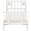 vidaXL Lit biblioth&egrave;que sans matelas blanc 90x190cm bois de pin massif