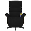vidaXL Fauteuil inclinable de massage avec repose-pieds noir tissu