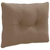 vidaXL Coussin de dos PUTTEN 100 % polyester Taupe 60 x 40 x 10 cm
