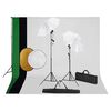 vidaXL Kit de studio photo avec lampes toile de fond et r&eacute;flecteur