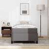 vidaXL Cadre de lit avec matelas Gris 90 x 190 cm tissu
