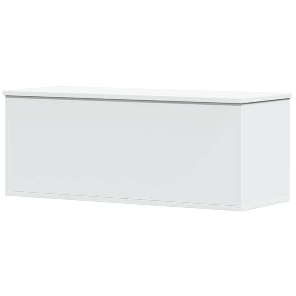 vidaXL Boîte de rangement blanc 90x35x35 cm bois d'ingénierie
