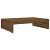 vidaXL Salon de jardin 2 pcs marron miel bois de pin massif